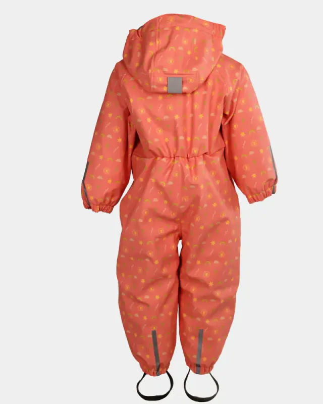 Kattnakken babyregndress Dugg stokkrose