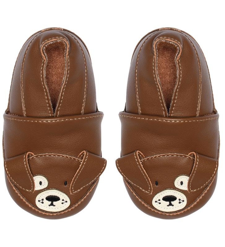 Melton tøfler Dog cocoa brown