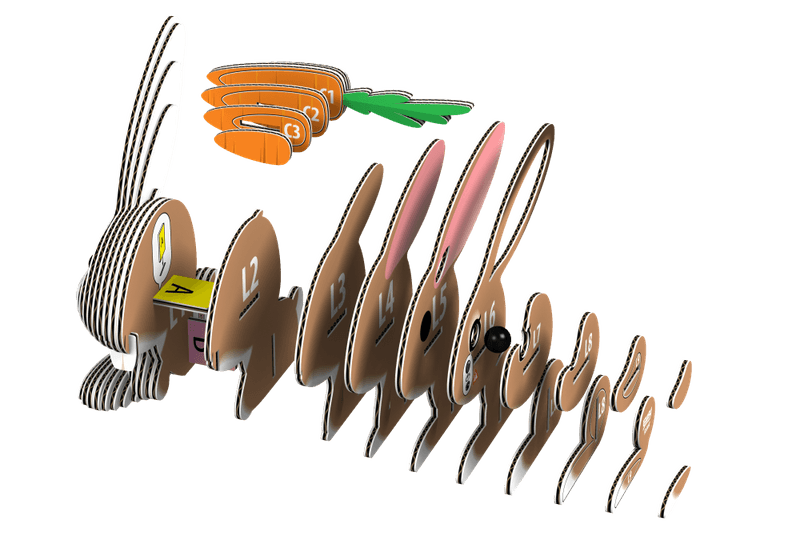 Eugy 3D byggesett rabbit