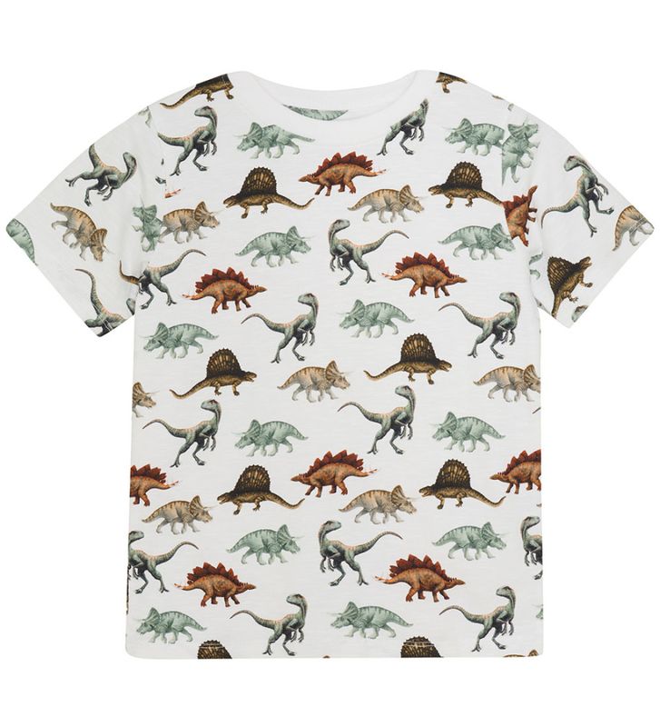 Minymo t-shirt dino bright white