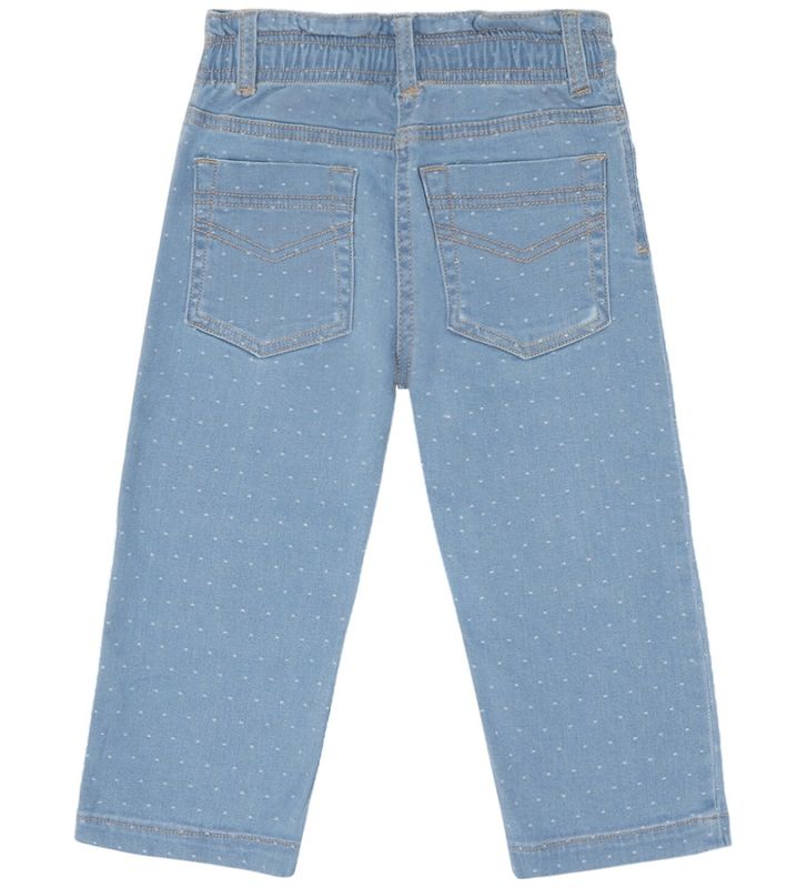 Hust & Claire Theresa dotty blue denim