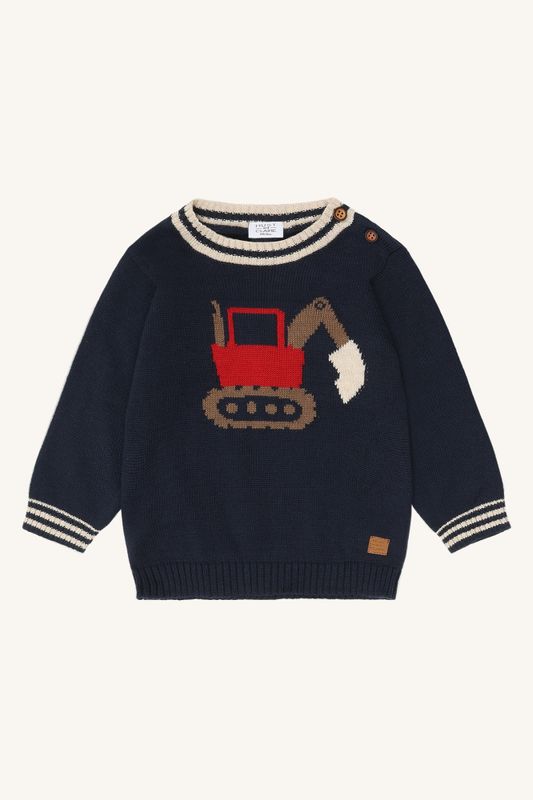 Hust & Claire Pilou knit genser more navy