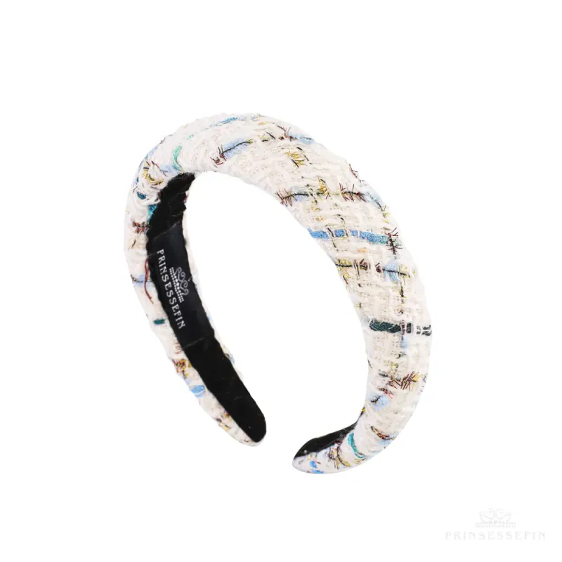 Prinsessefin Helena headband tweed white